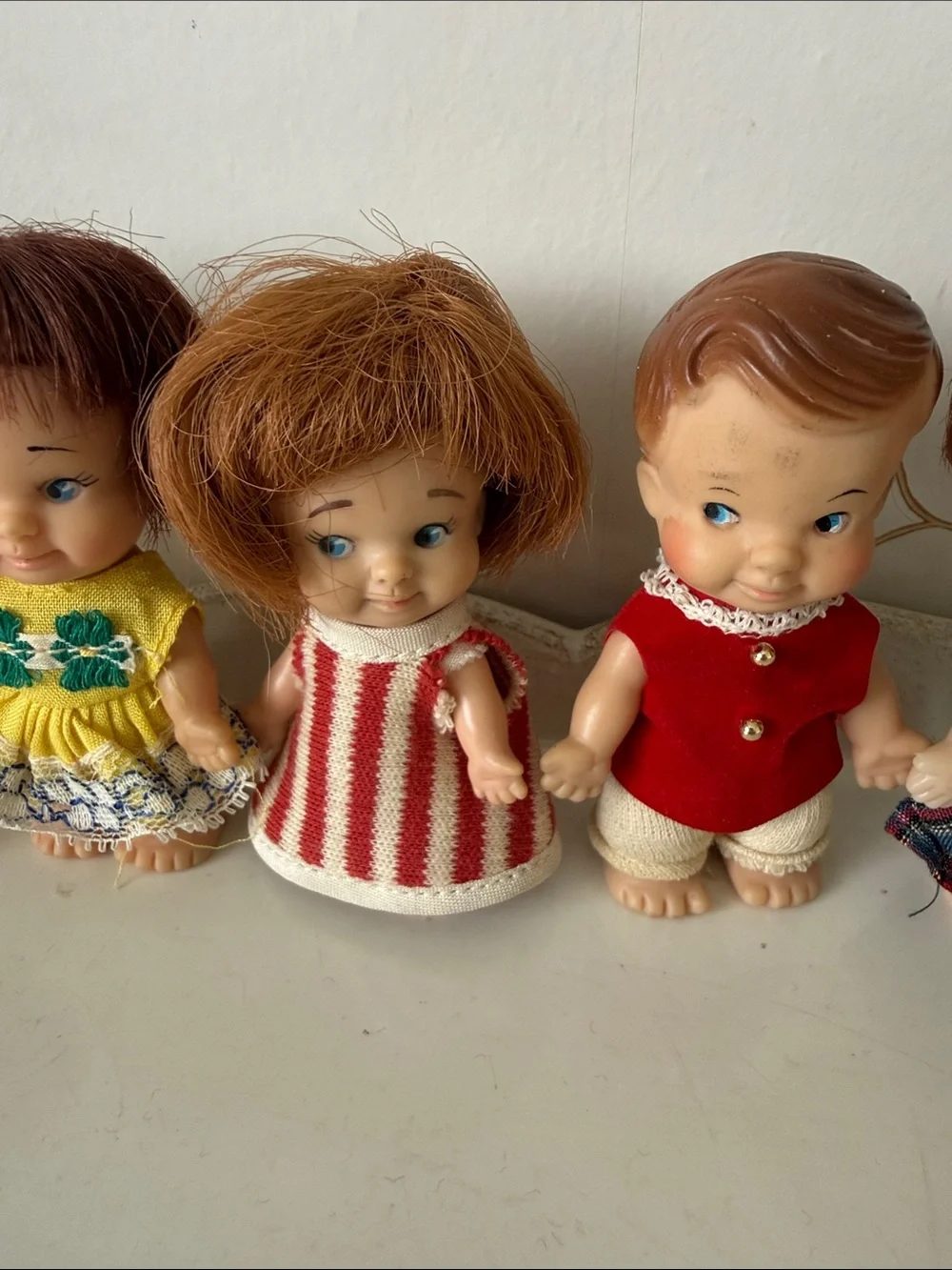 Vintage 1960s Uneeda Pee Wee Dolls Lot of 5